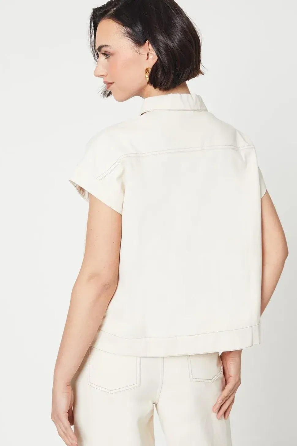Twill Sleeveless Jacket