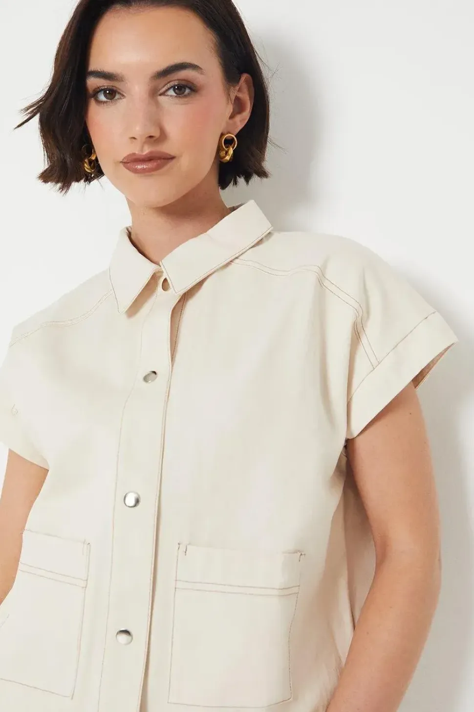 Twill Sleeveless Jacket