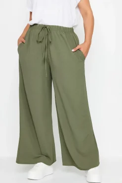 Twill Wide Leg Trousers