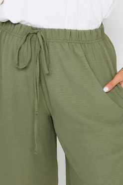 Twill Wide Leg Trousers