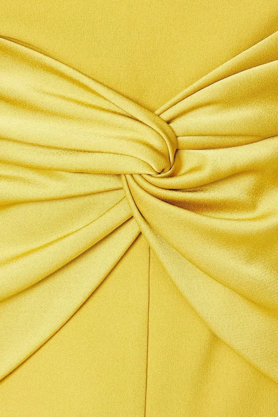 Twist Detail Satin Back Crepe Midi Dress
