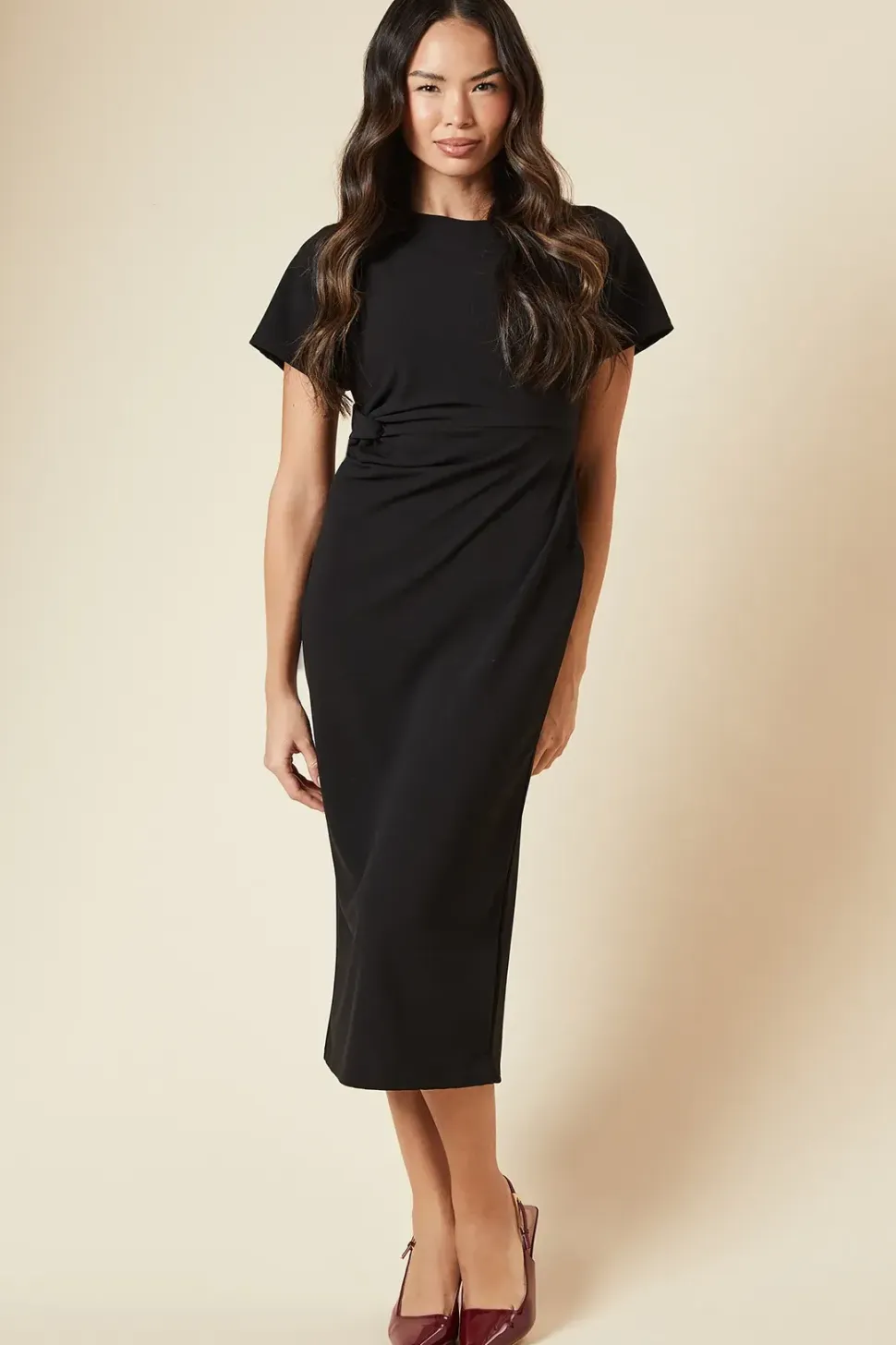 Twist Scuba Midi Dress