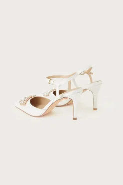 Two-Part Diamante Trim Bridal Shoes