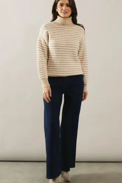 Two Toned Roll Neck Jumper