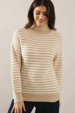 Two Toned Roll Neck Jumper