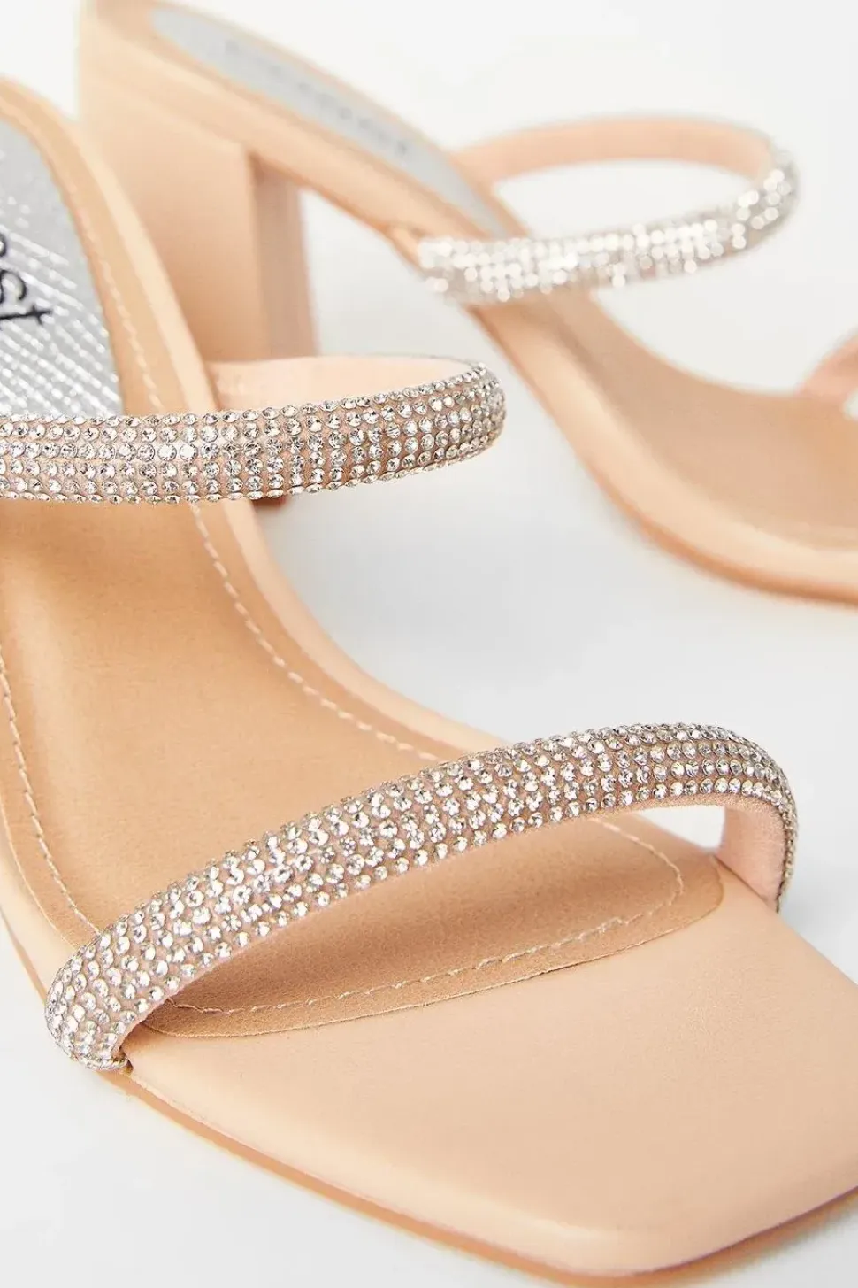 Tyla Diamante High Block Heeled Sandals