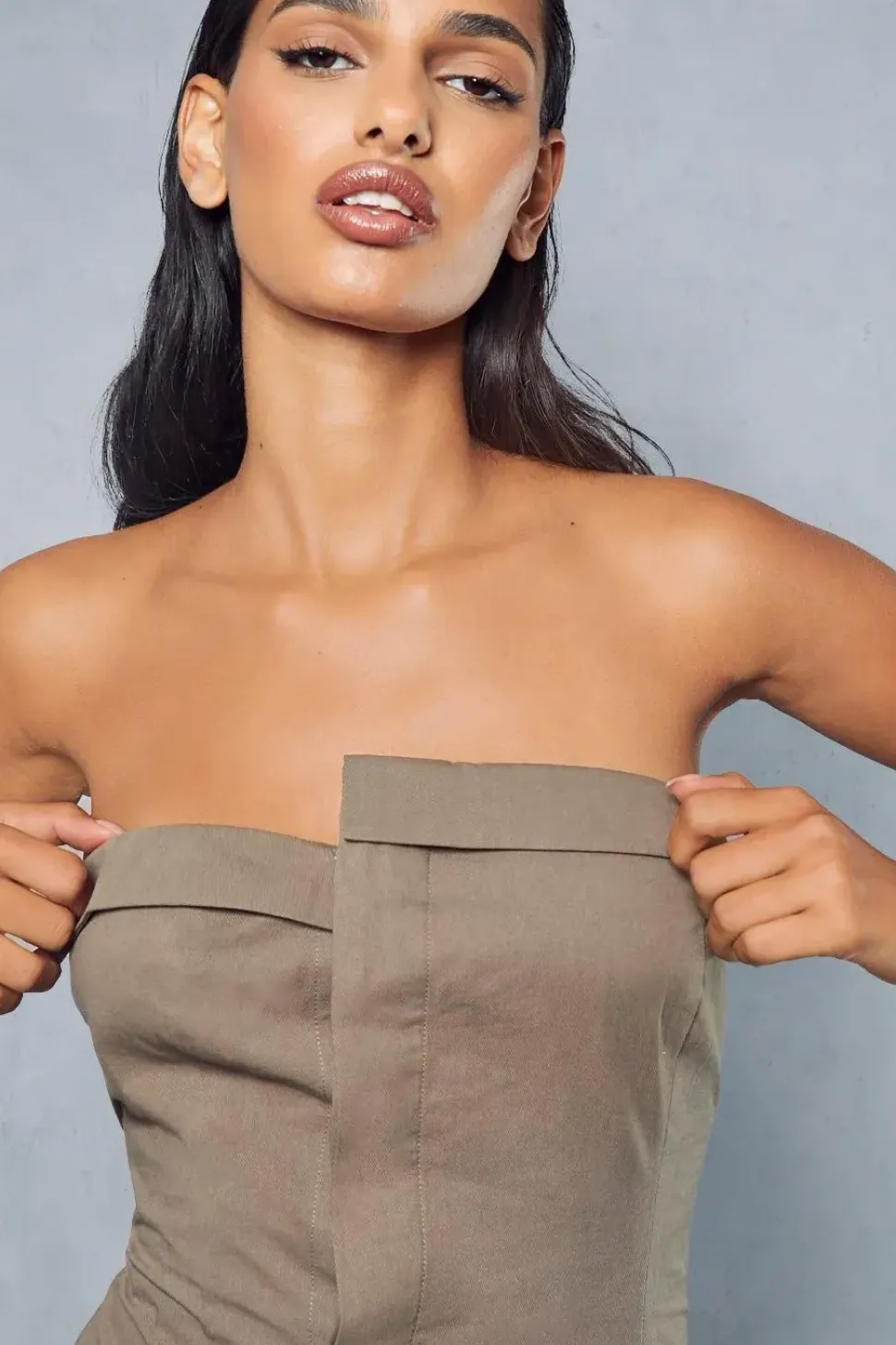 Utility Pocket Detail Wrap Mini Dress