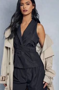 Utility Strap Detail Woven Wide Leg Jumpsuit