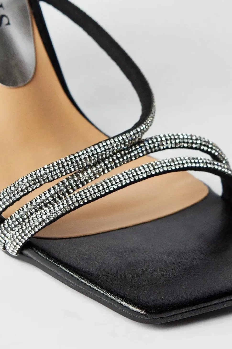 Valencia Diamante Asymmetric High Stiletto Sandals