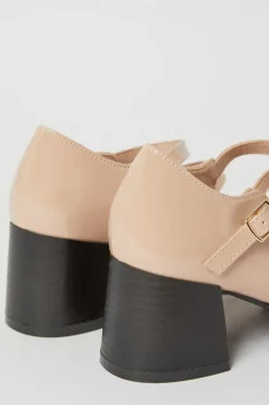 Valerie Square Toe Double Strap Mary Jane Court Shoes