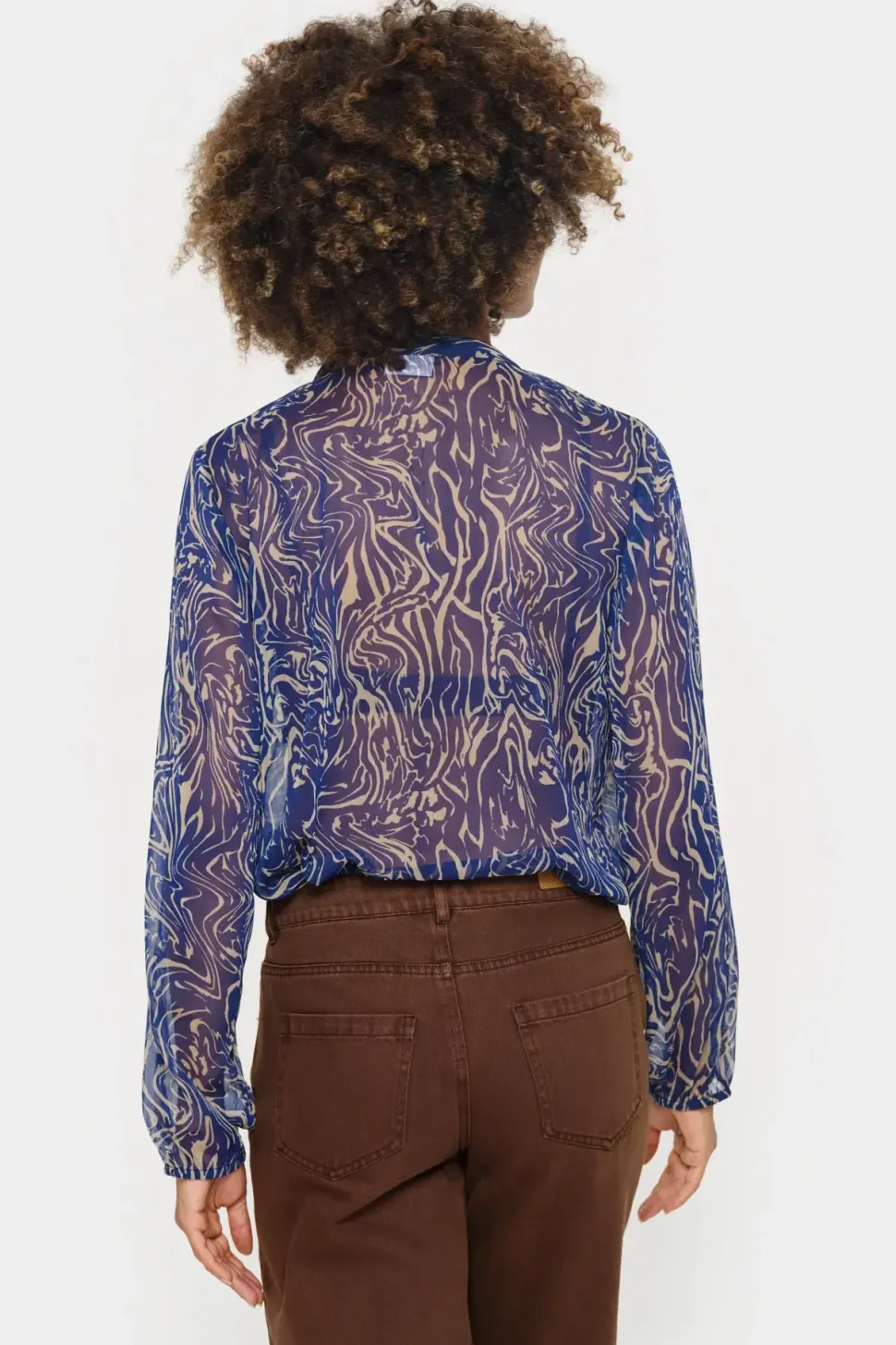 ValerieSZ With Ruffles Chiffon Shirt-