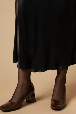 Vana Flared High Block Heel Square Toe Shoe
