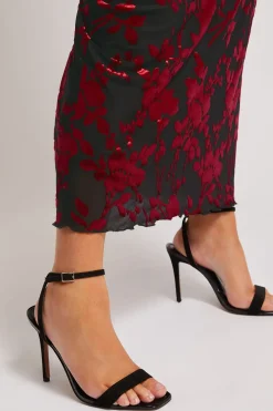 Velour Midaxi Dress