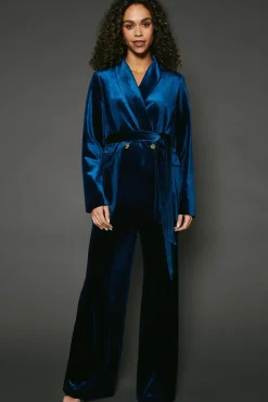 Velvet Belted Blazer