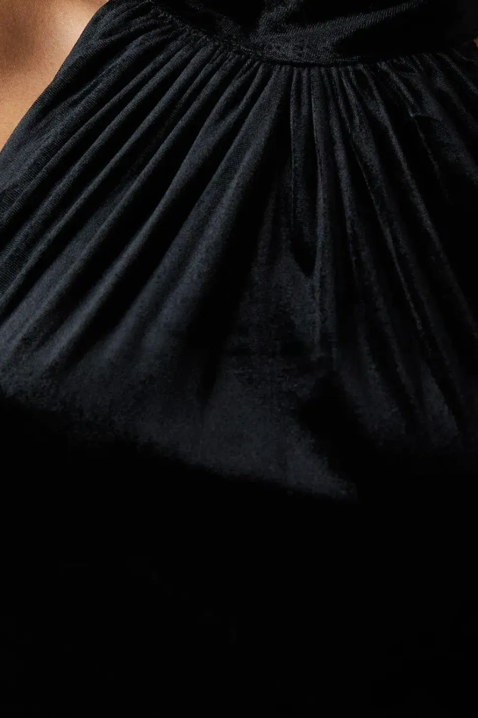 Velvet Halter Bias Cut Maxi Bridesmaids Dress