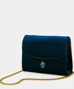 Velvet Jewel Clasp Bag
