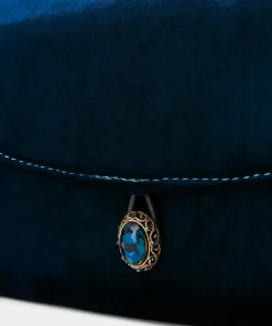Velvet Jewel Clasp Bag