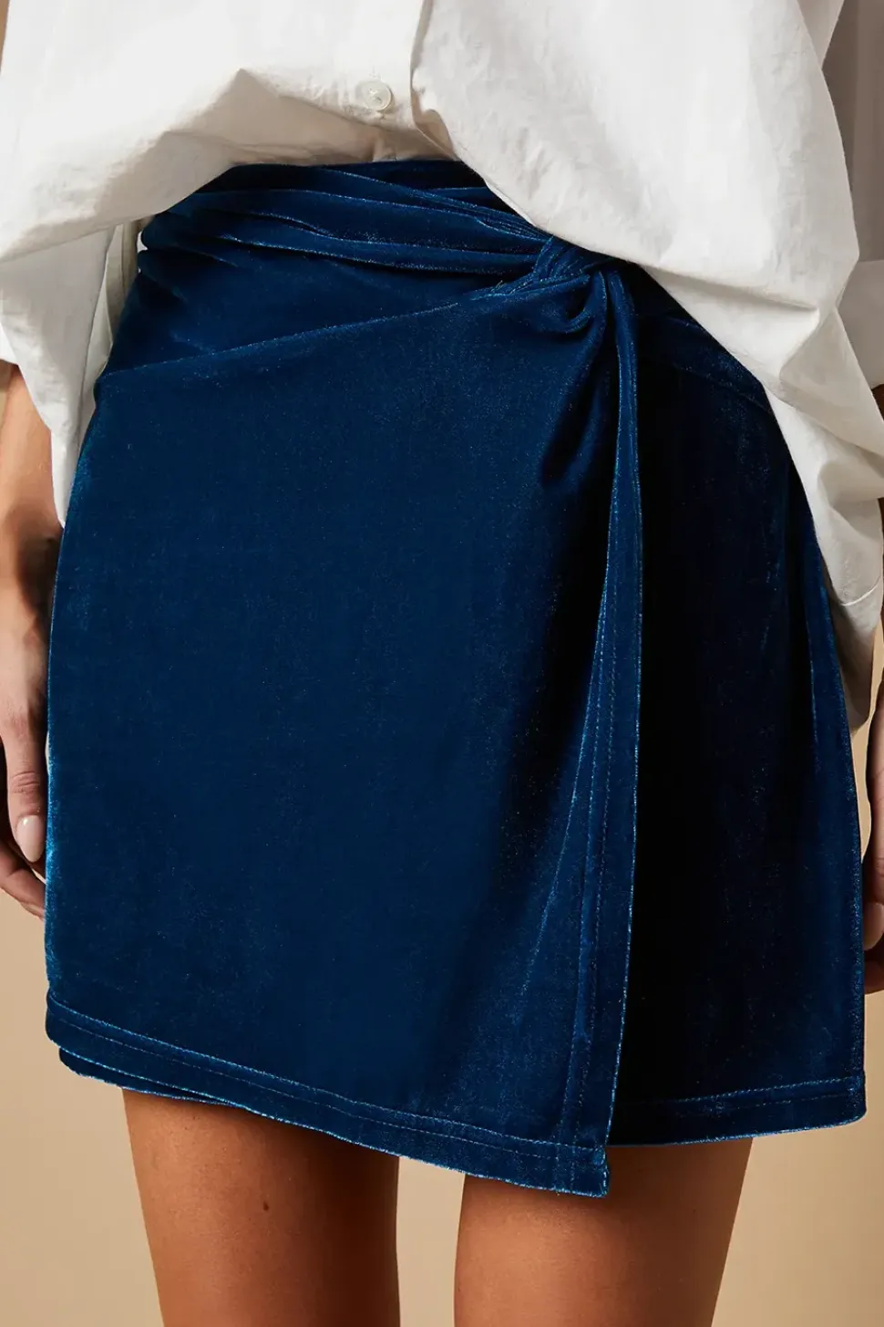 Velvet Mini Skirt