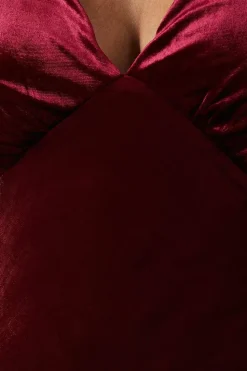 Velvet Open Back Detail Maxi Bridesmaids Dress