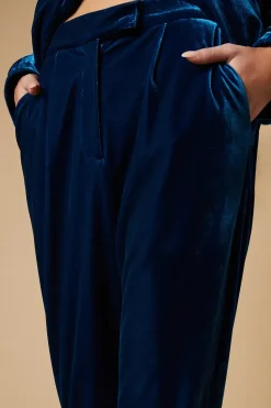 Velvet Tapered Leg Trouser