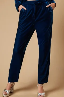Velvet Tapered Leg Trouser