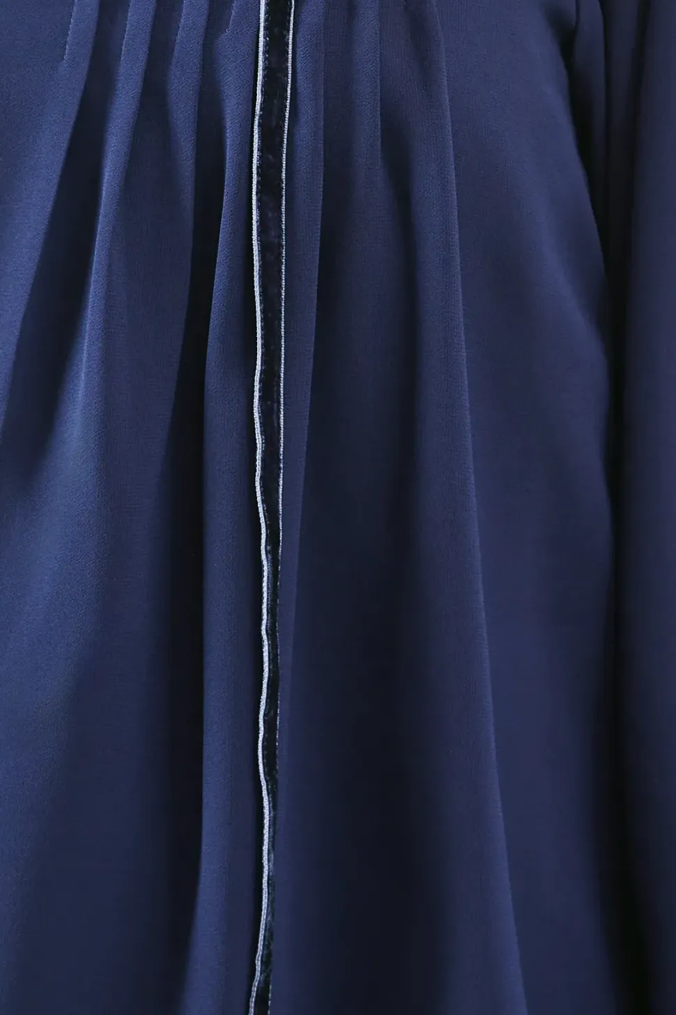 Velvet Trim Georgette Blouse