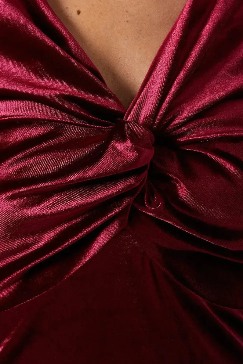 Velvet Twist Front Bridesmaids Maxi Dress