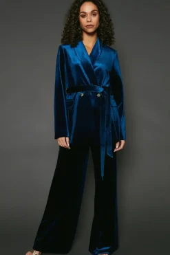 Velvet Wide Leg Trouser