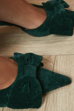 Venus Bow Detail Kitten Heel Slingback Court Shoes