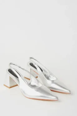 Venus Slingback Mid Block Heel Pointed Court Shoes