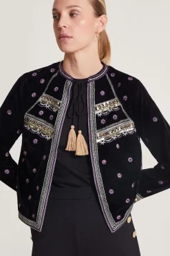 Vera Embellished Velvet Jacket