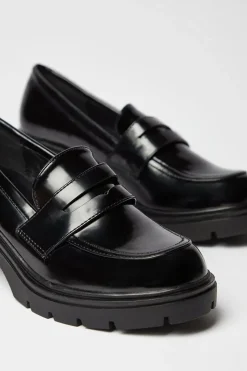 Verity Chunky Heeled Penny Loafers