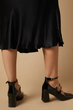 Victoria Patent Multi Mary Jane Block Heel Shoe