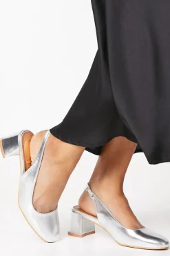 Vienna Slingback Medium Block Heel Court Shoes