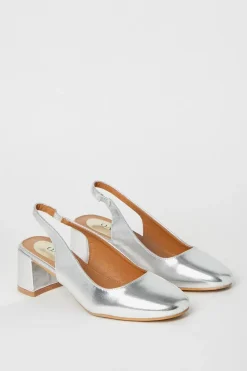 Vienna Slingback Medium Block Heel Court Shoes