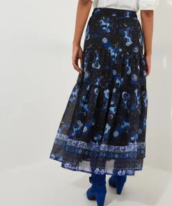 Vintage Printed Layered Skirt