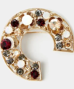 Vintage Style Diamanté Brooch Set