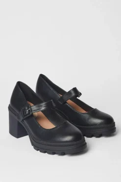 Viola Mary Jane Platform Heeled Court Shoes