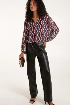 V Neck Bubble Top