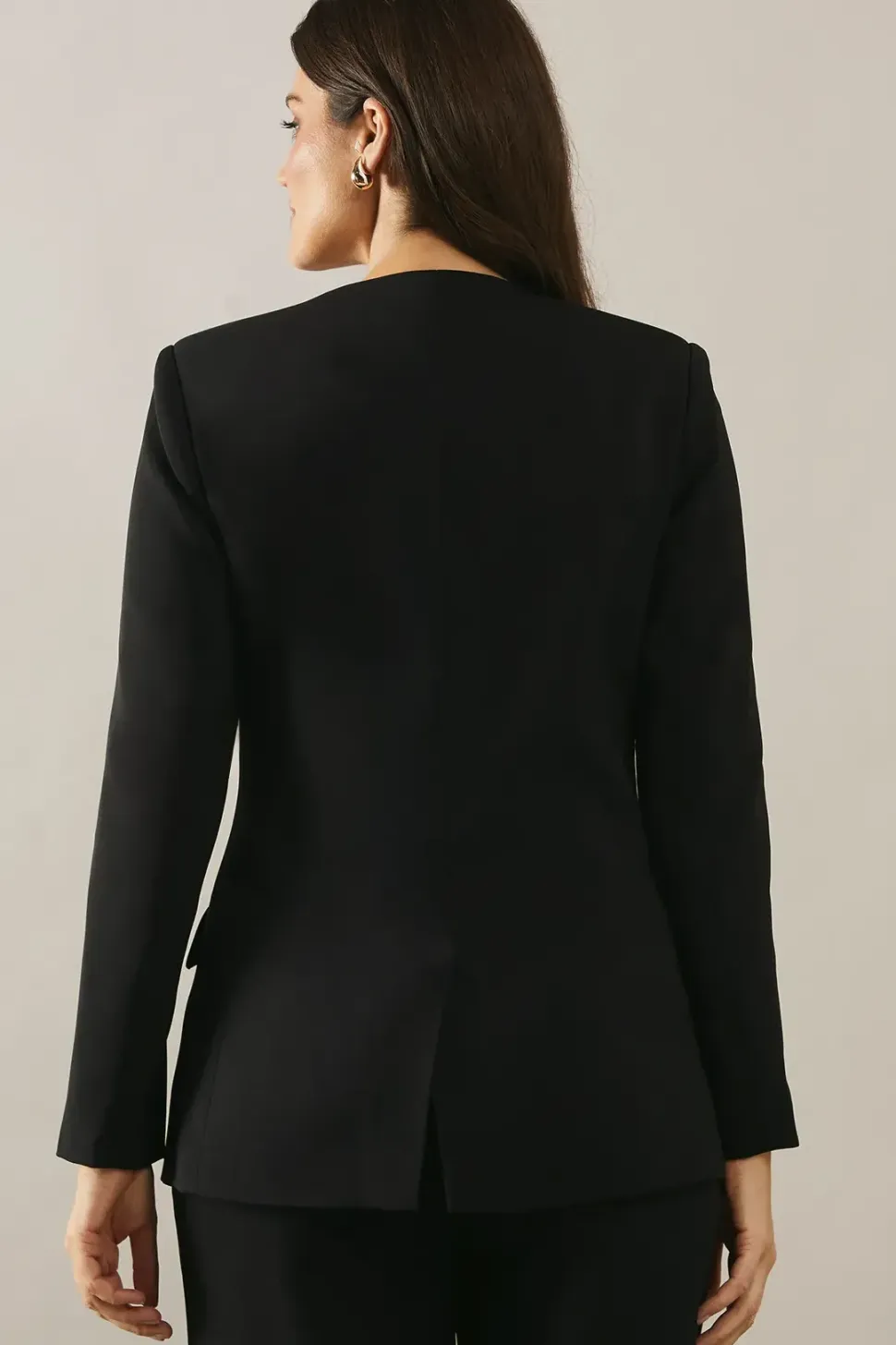 V Neck Double Breasted Blazer