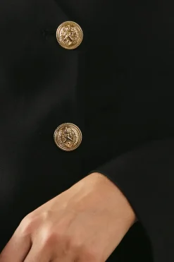 V Neck Double Breasted Blazer