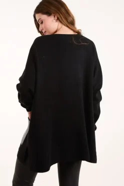 V Neck Embellished Pocket Jumper