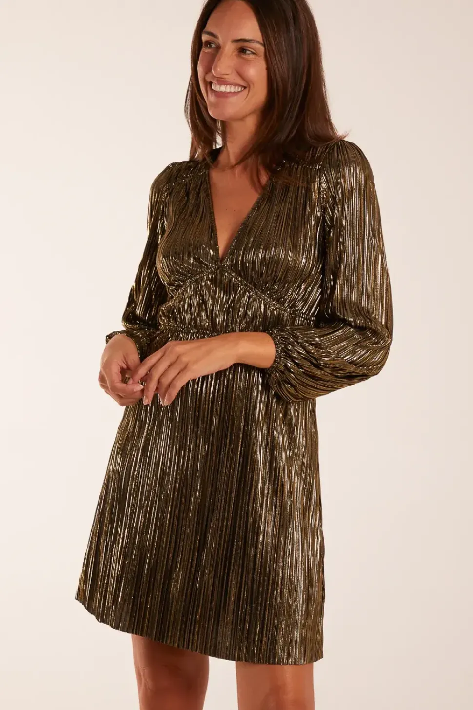 V Neck Mini Dress