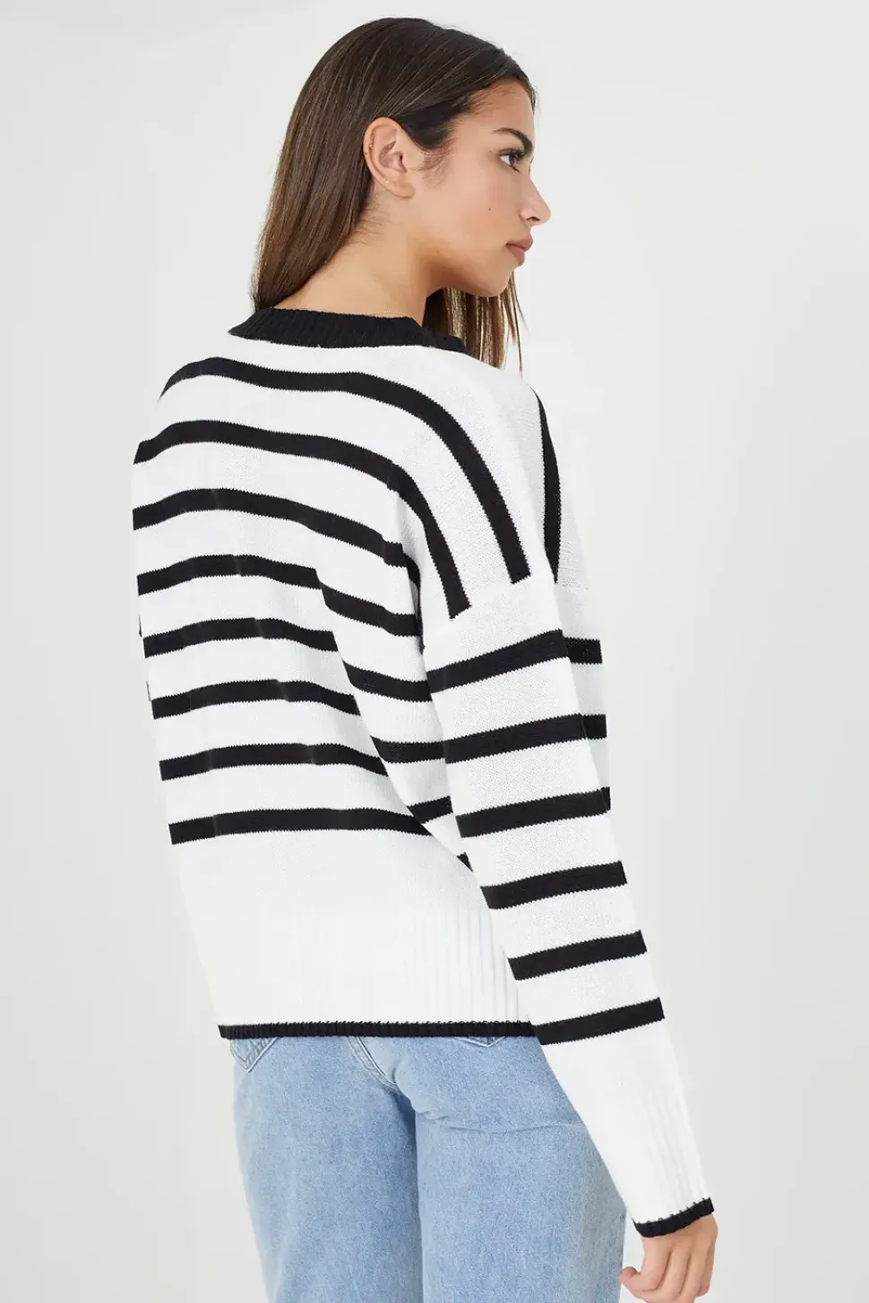 V-Neck Striped Cardigan