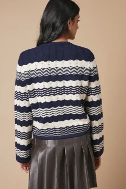 V Neck Wide Sleeve Cardigan