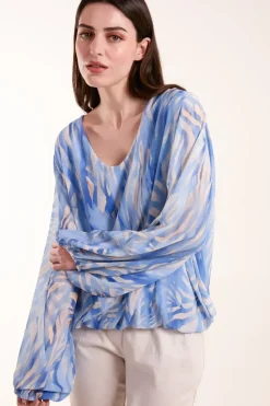 Watercolour V Neck Top
