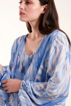 Watercolour V Neck Top