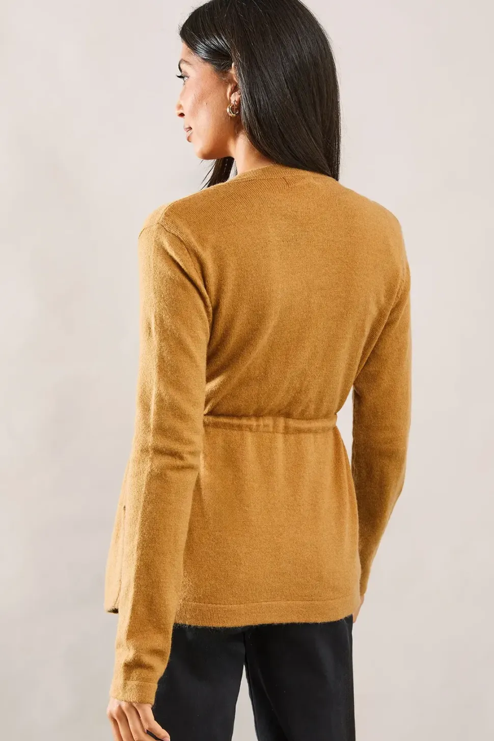 Waterfall Belted Knitted Jacket