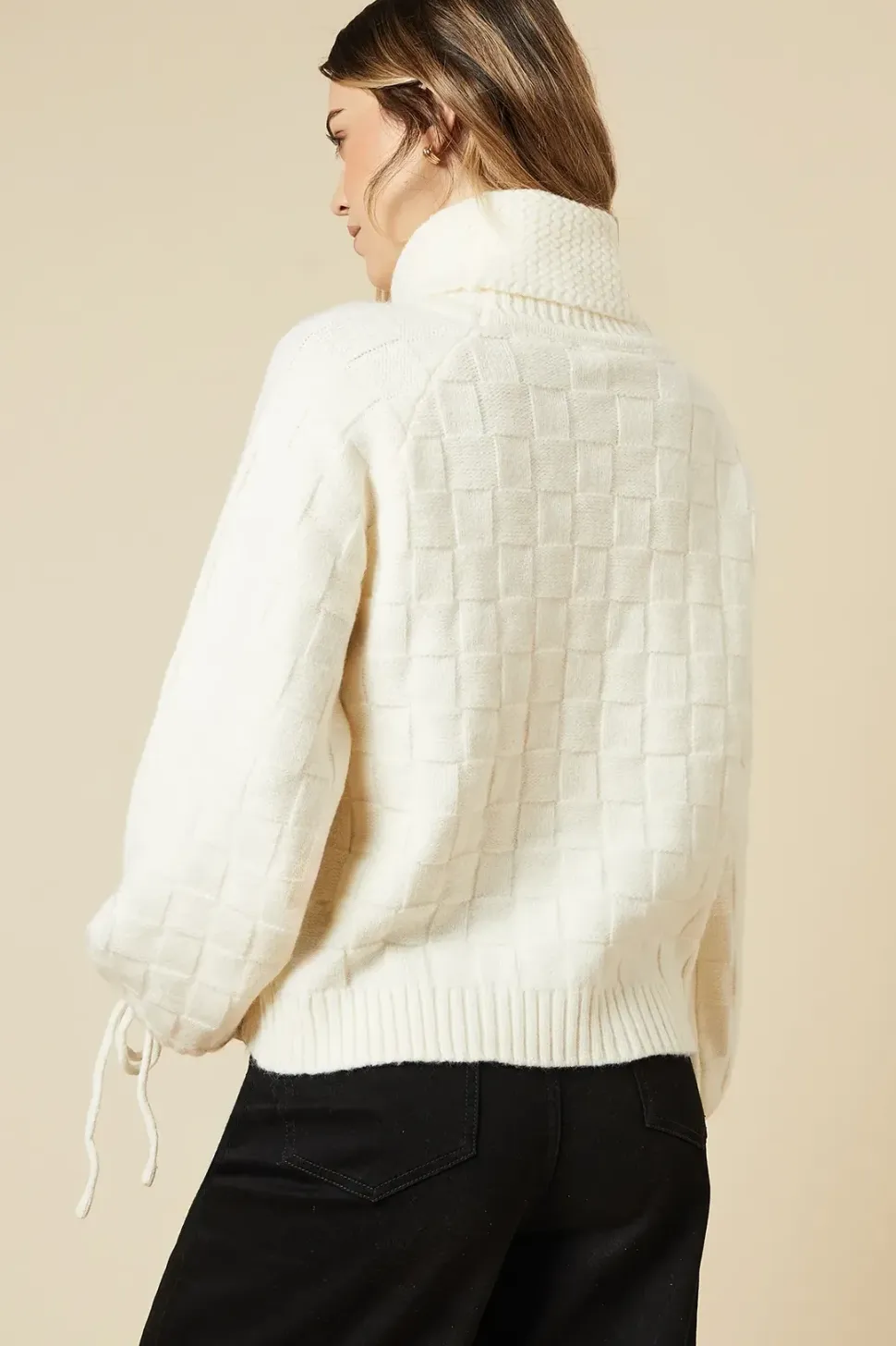 Weaved Roll Neck Jumper