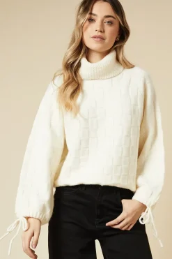 Weaved Roll Neck Jumper